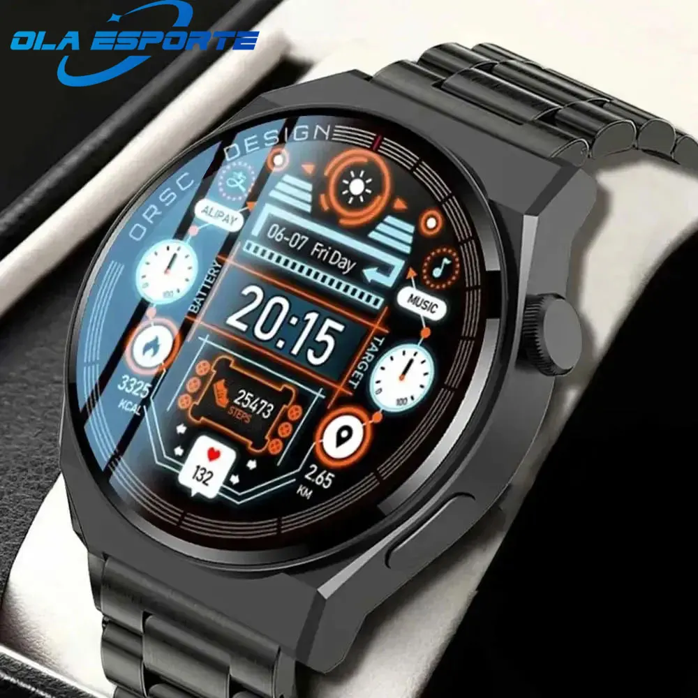 Ola Esporte For GT3 Pro Smart Watch Men 390*390 HD Screen Heart Rate Bluetooth C