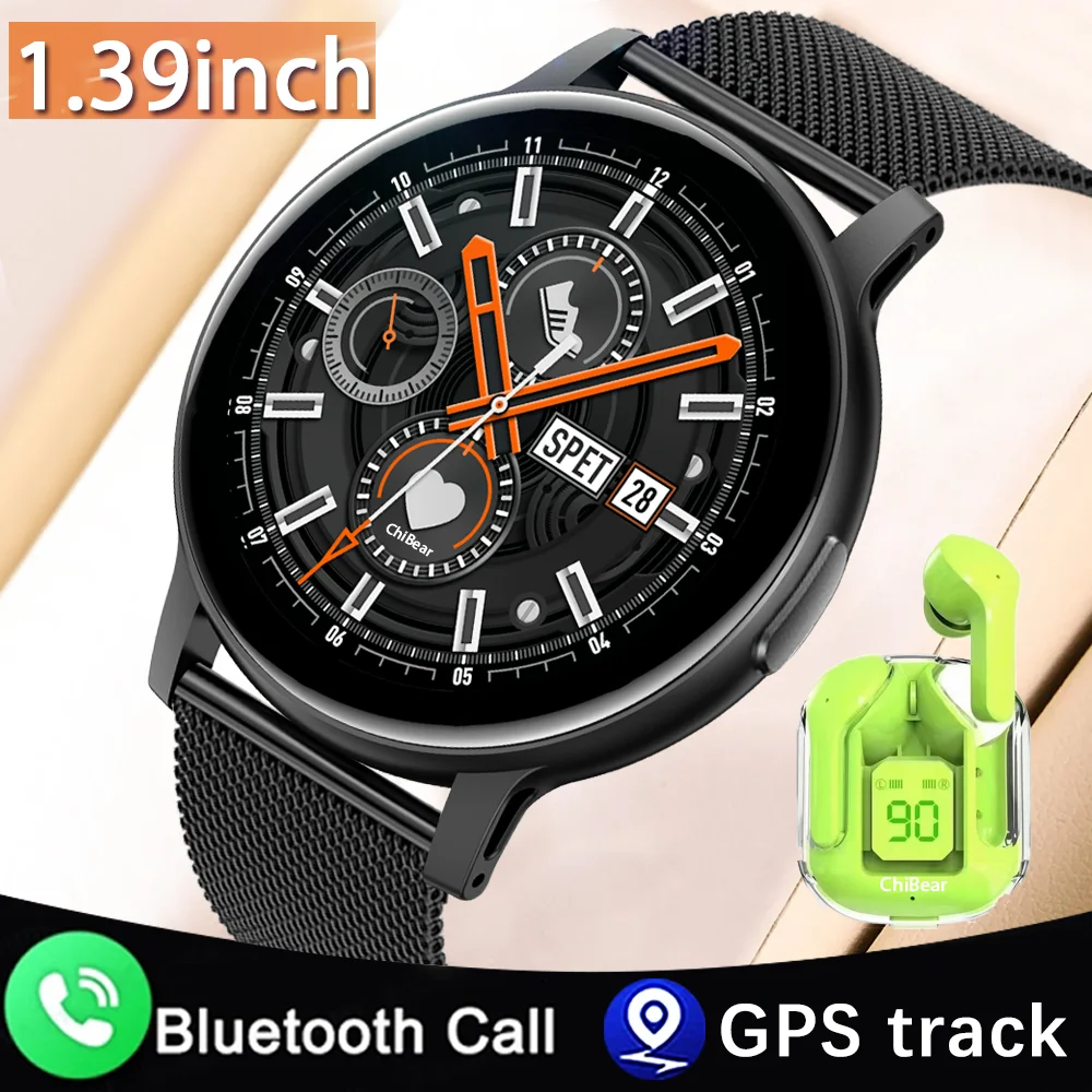 2024 New Bluetooth Call Smart Watch Men 100+ sport modes GPS Track 100+Dial IP68