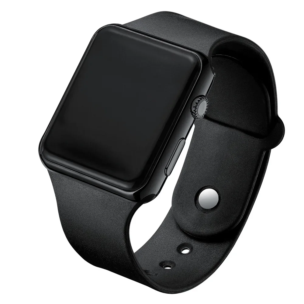 New Motion Watch LED Electronic Digital Watch for Women and Men Silicone Band Wo
