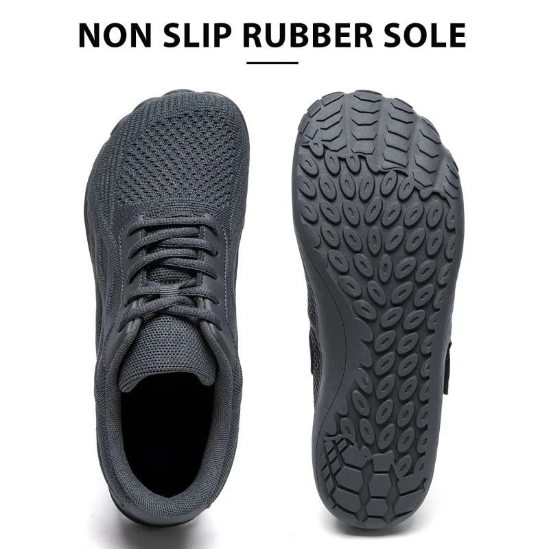 Fujeak Men Women Couple Walking Shoes Wide Toe Barefoot Shoes Minimalist Drop Sh