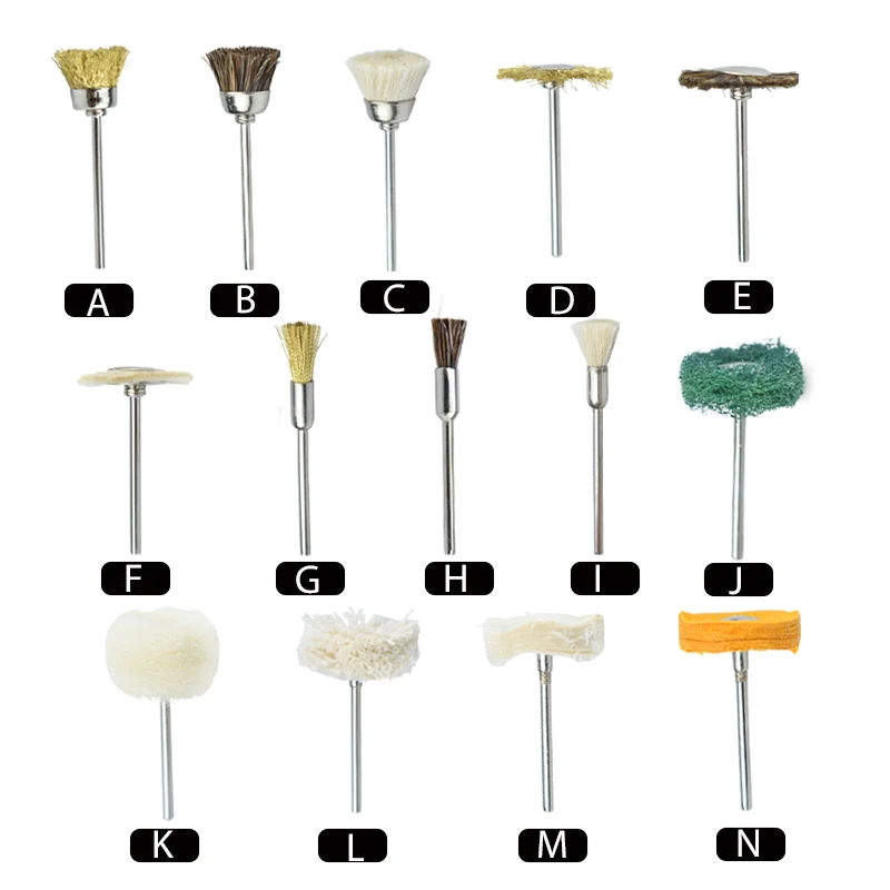 10Pcs Dental Polishing Wheel Wool Cotton Polishing Brushes Polishers for Rotary 