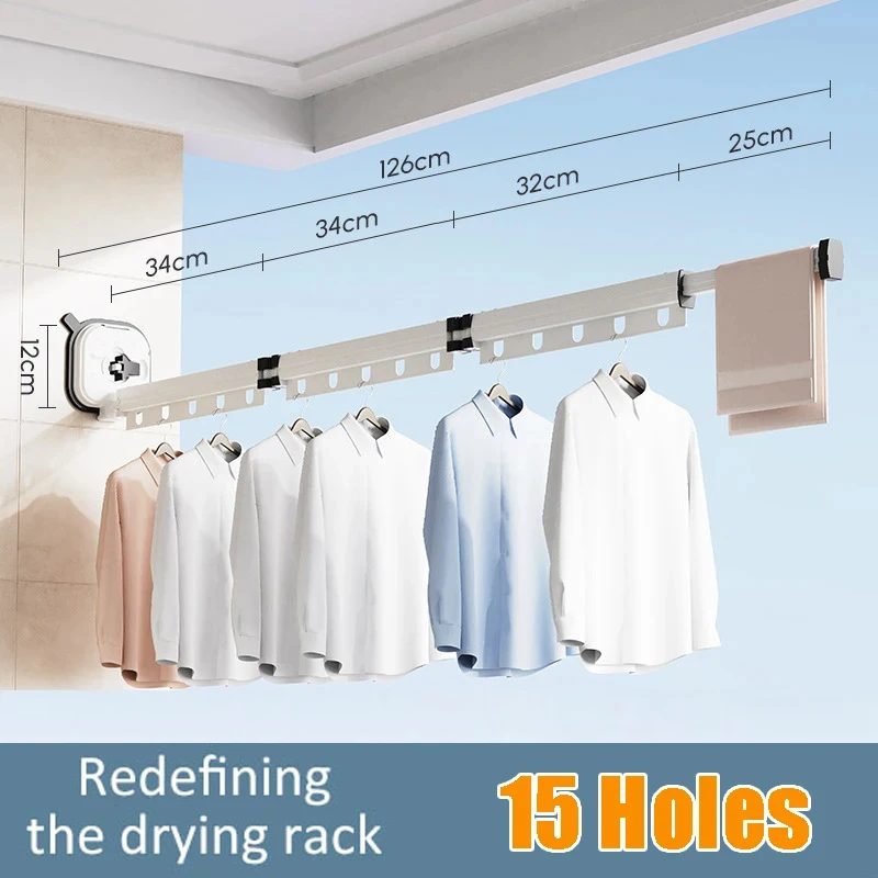 No Punching Drying Rack, Suction Cup Drying Rack, Aluminum Alloy Folding Drying 