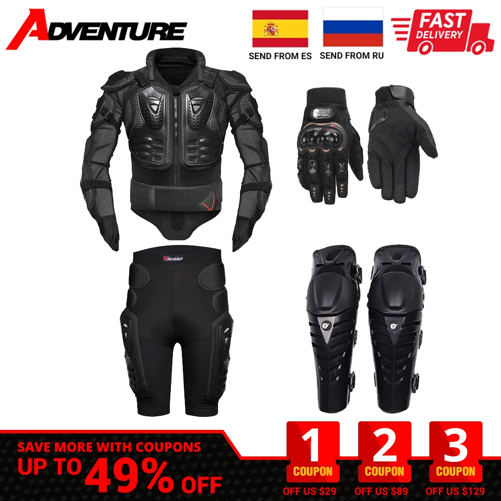 HEROBIKER Motorcycle Body Armor Motorcycle Jacket Suit Men Moto Protective Body 