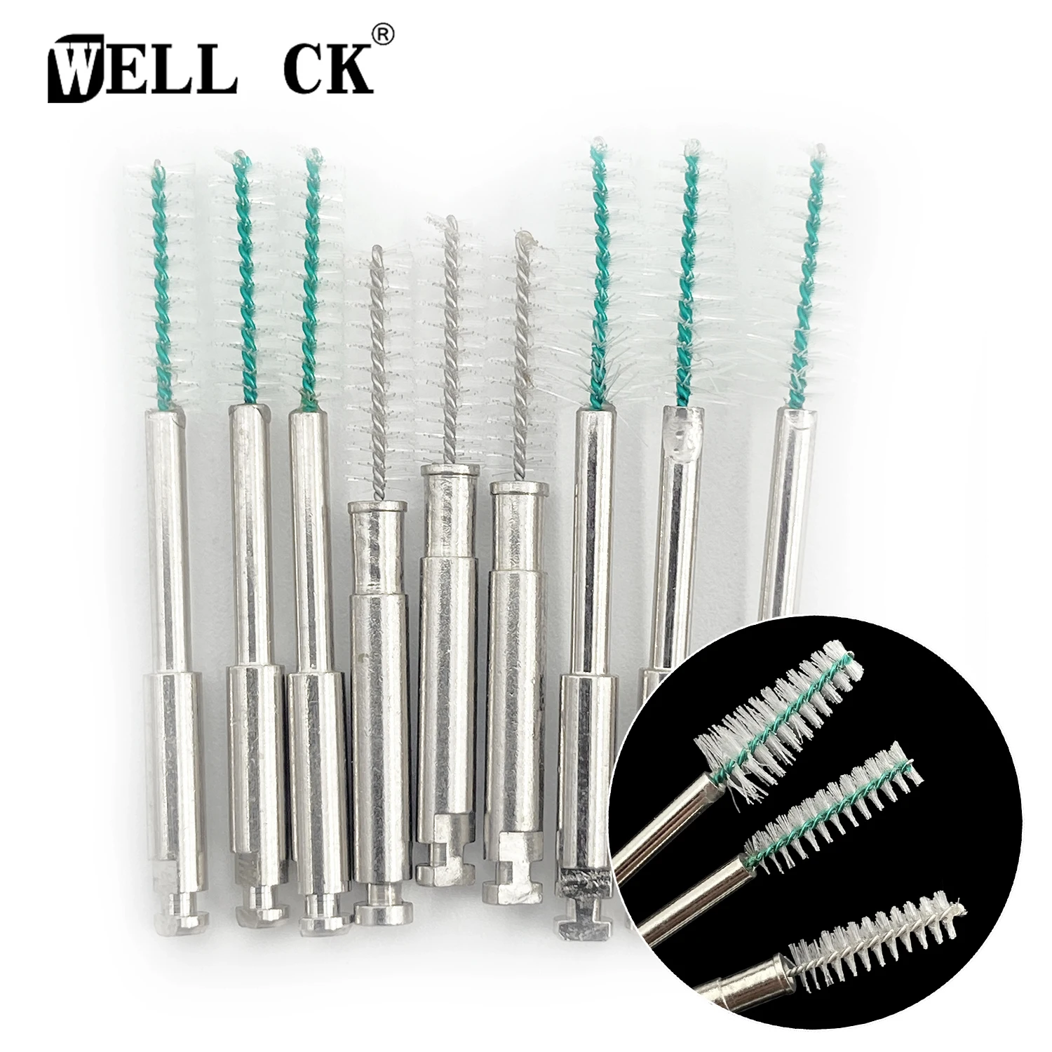 10pcs WELLCK Dental Materials Dentistry Root Clean Brush Odontologia Dentist Too