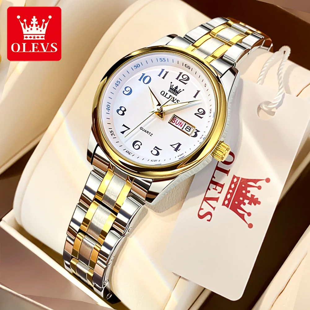 OLEVS Women's Wrist watch Original Luxury Watches for Ladies Waterproof Stainles