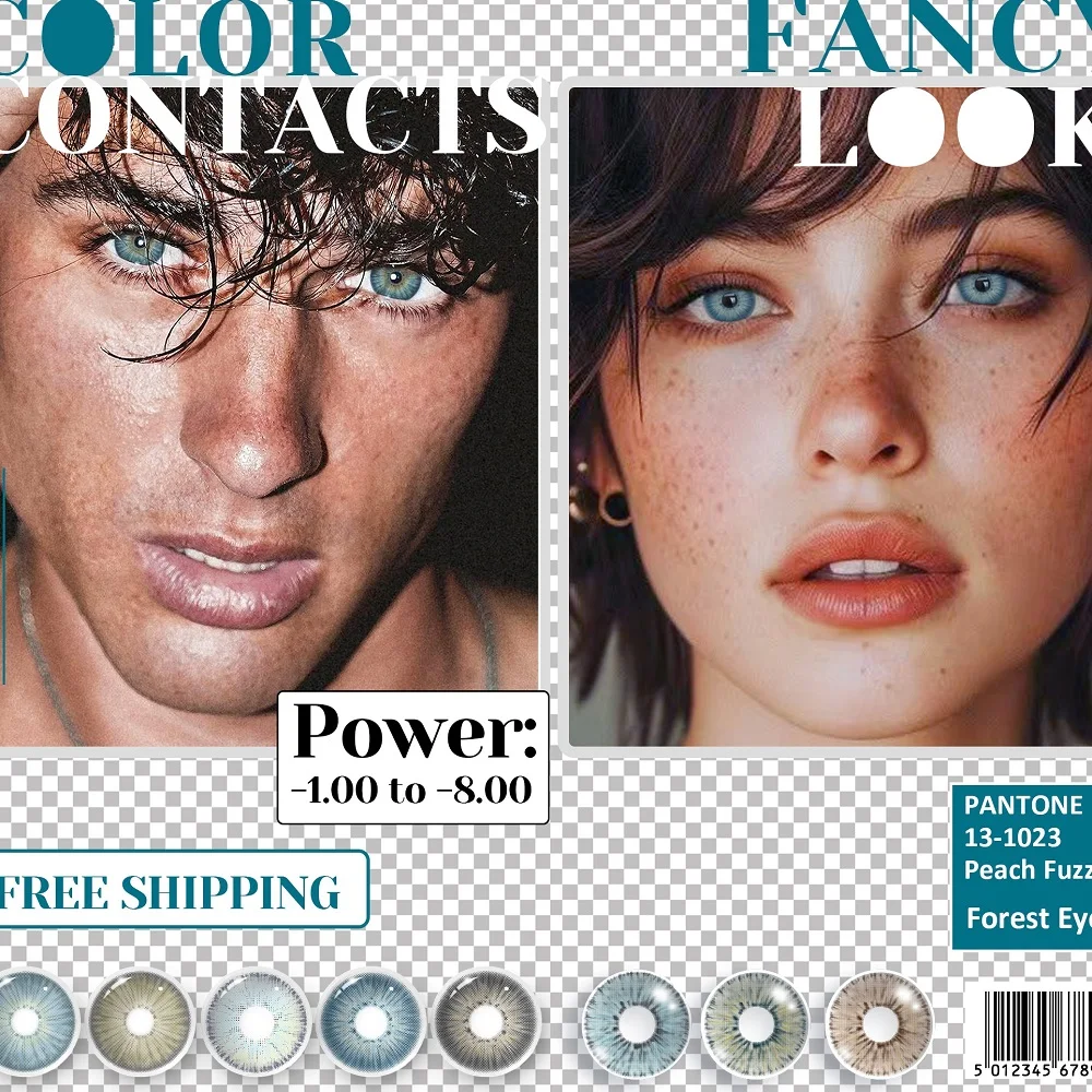 VISUASHOW Urban Layer New York 1Pair Yearly Use Color Contacts Small Pupil Color