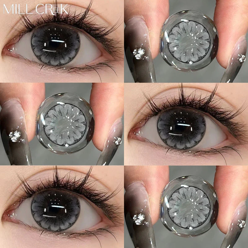 Contact Lenses Myopia Prescription Lenses With Diopters Grey Colored Contacts Le