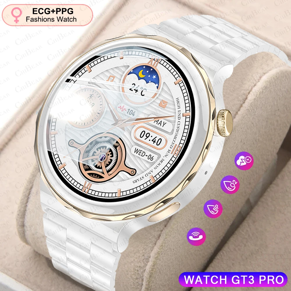 2024 New Fashion Women Smart Watch Heart Rate GPS Sport Fitness Watch Waterproof