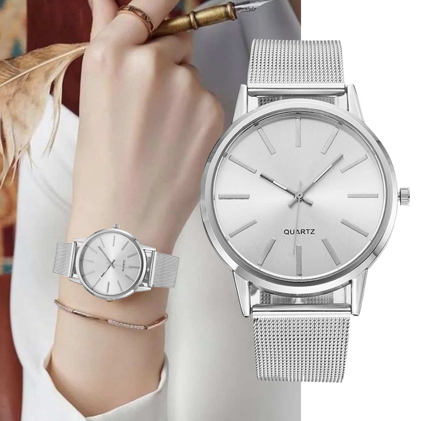 Luxury Women Watches 2023 New In Stylish Silver Minimalist Business Elegant Ladi