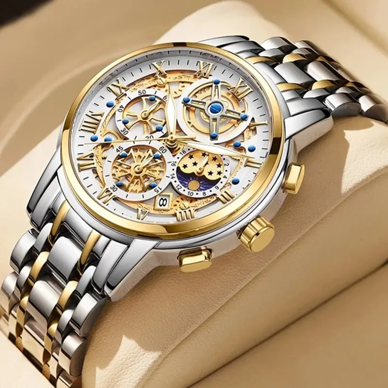 LIGE Men Watch Sports Quartz Watches Men Waterproof Chronograph Wristwatch Mens 