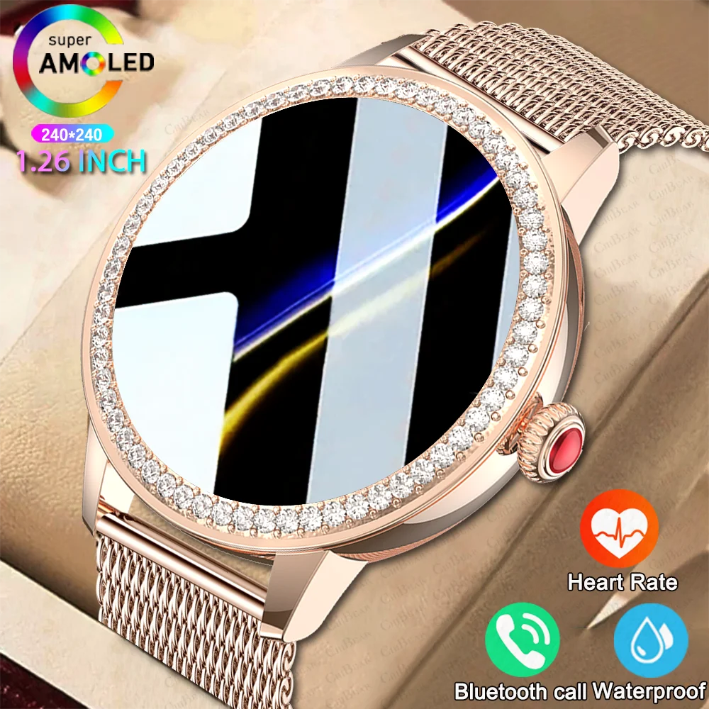 Fashion Smart Watch Women Full Touch HD Screen Heart Rate Monitor Custom Dial Wa