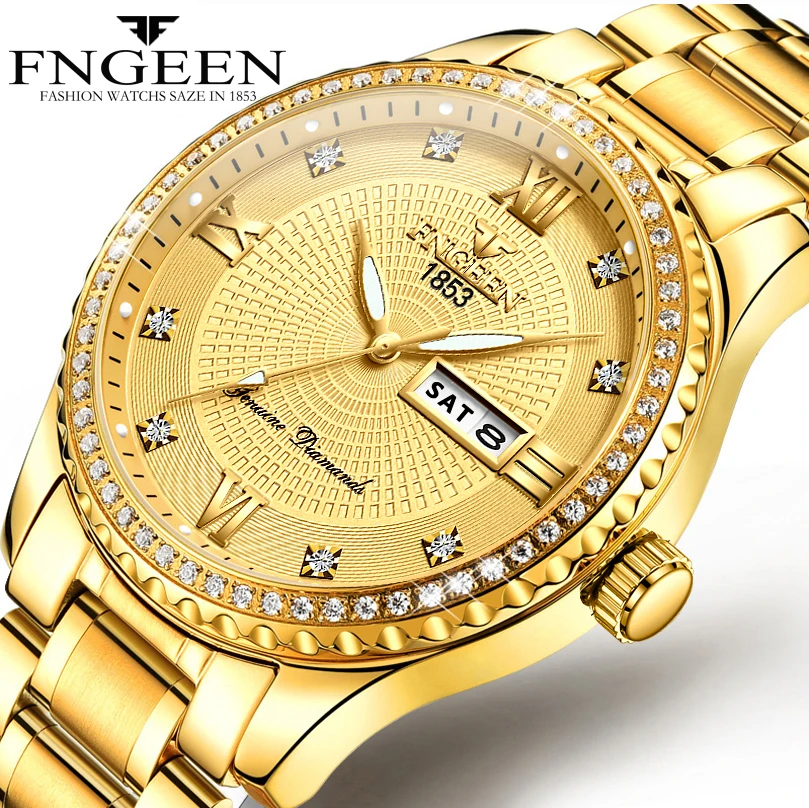 2022 Luxury men quartz watch brand steel calendar 30 meters waterproof men's wat