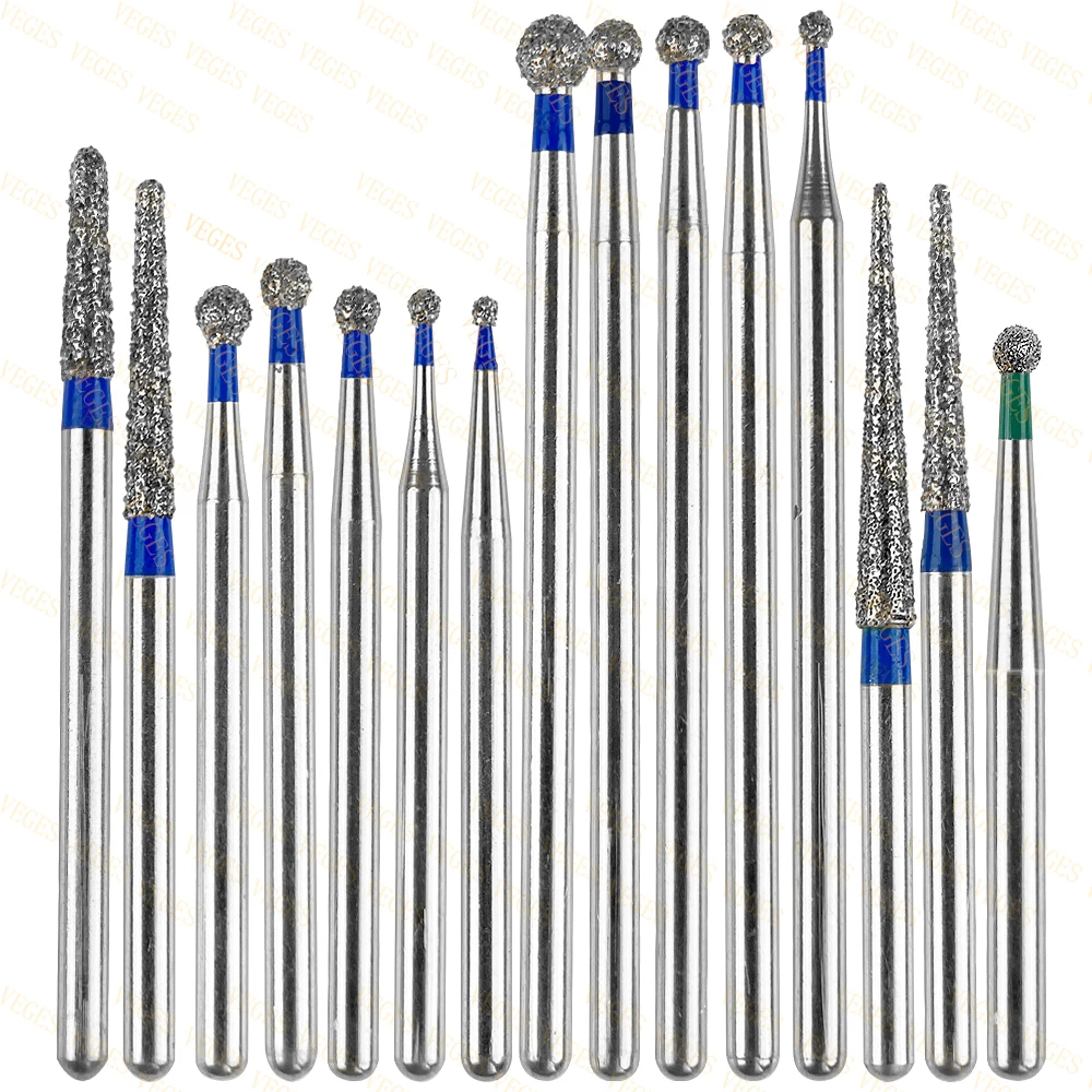 5pcs Dental Diamond Burs Drill Extra Long Polishing Drill FG 1.6mm for High Spee