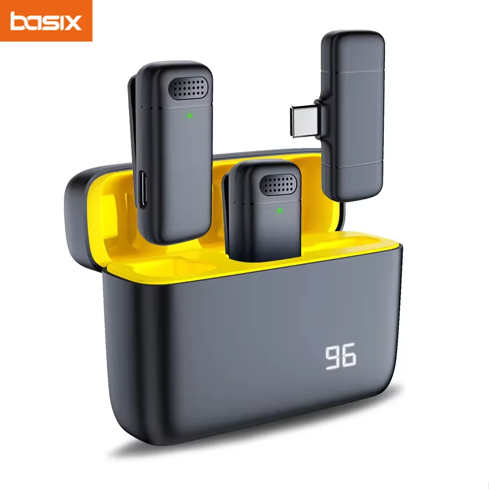 Basix Wireless Lavalier Microphone Mini Portable Noise Reduction Video Recording