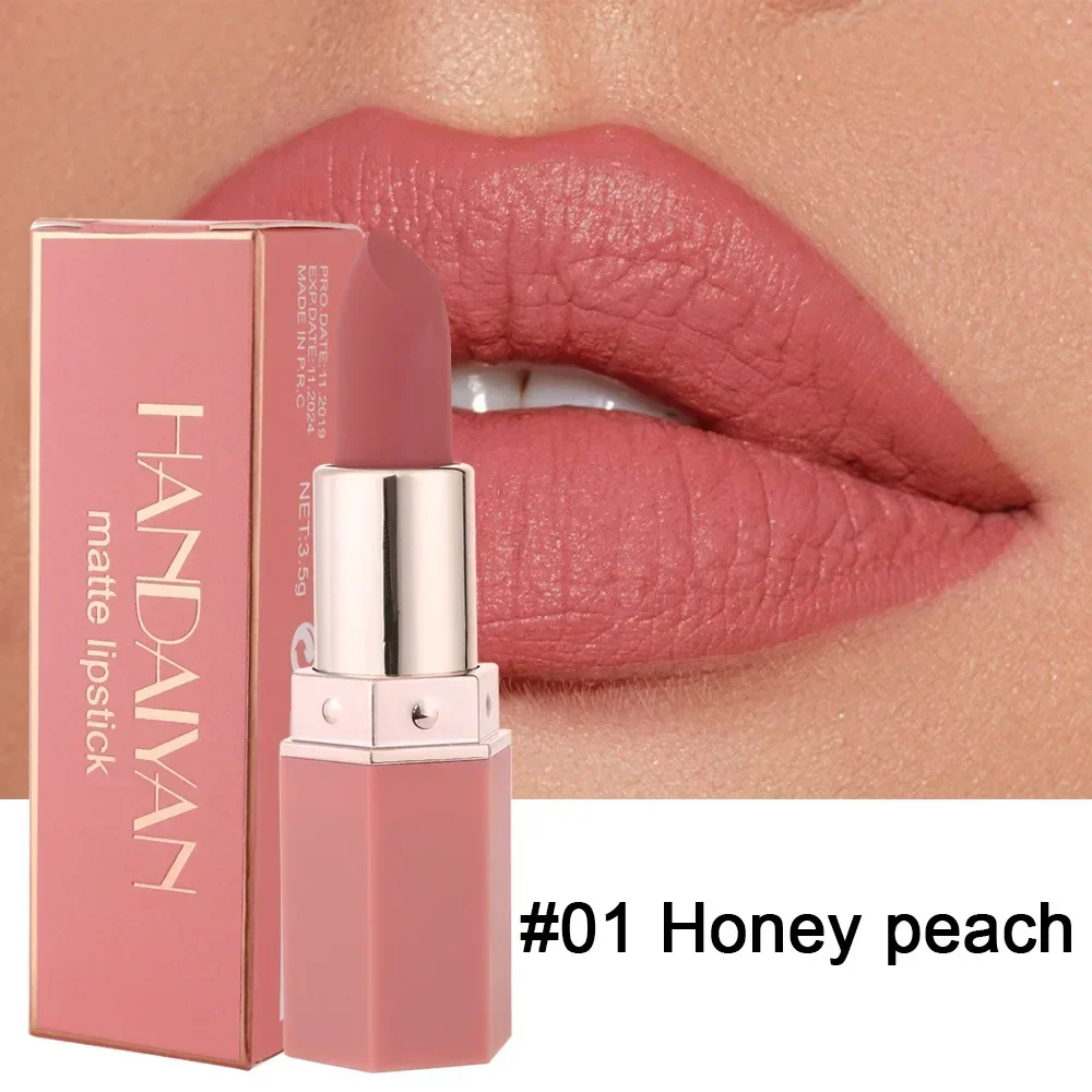 6 Colors Matte Lipstick Beauty Lip Gloss LippenstiftTinted Balm 24 Hours Waterpr