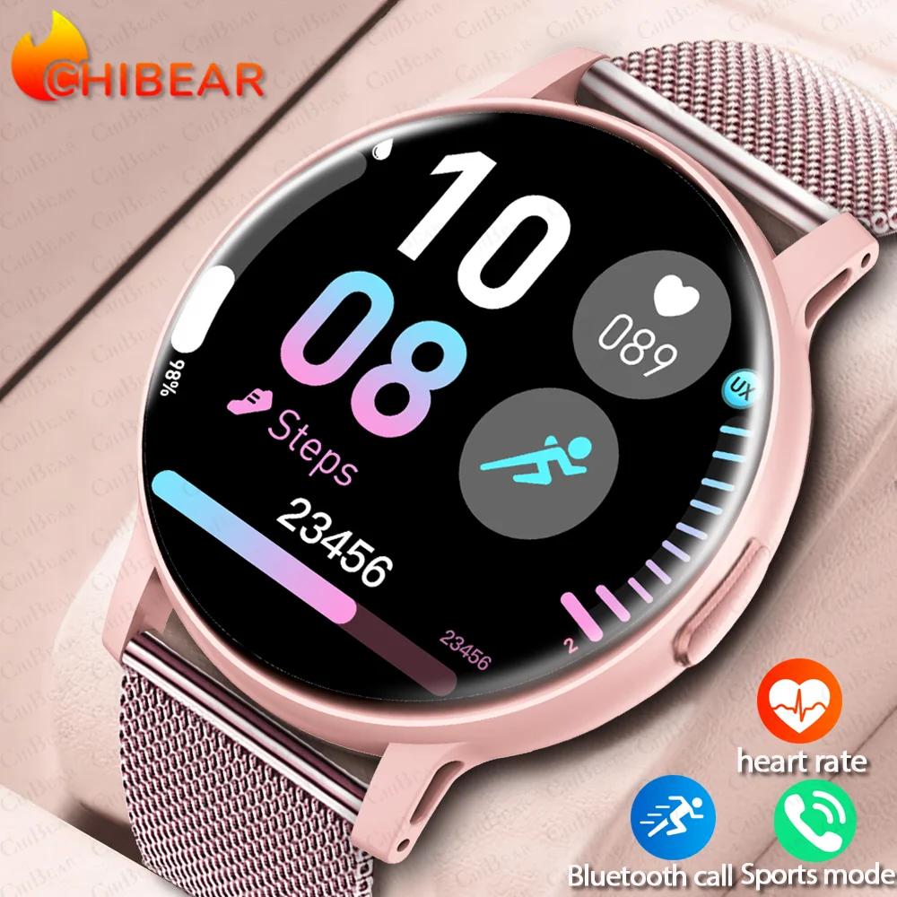 ChiBear Smart Watch Women 1.39 Inch HD Screen Heart Rate Sport Tracker 1ATM Wate