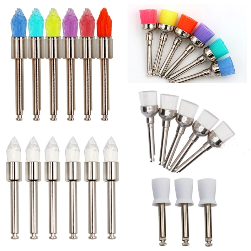 50pcs Dental Nylon Polishing Brushes Disposable Prophy Brush Polishing Polisher 
