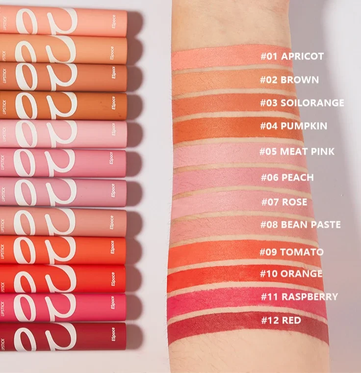 High Qualit New Nude Contour Velvet Matte Lipstick Lip Gloss Makeup Non-Fading L