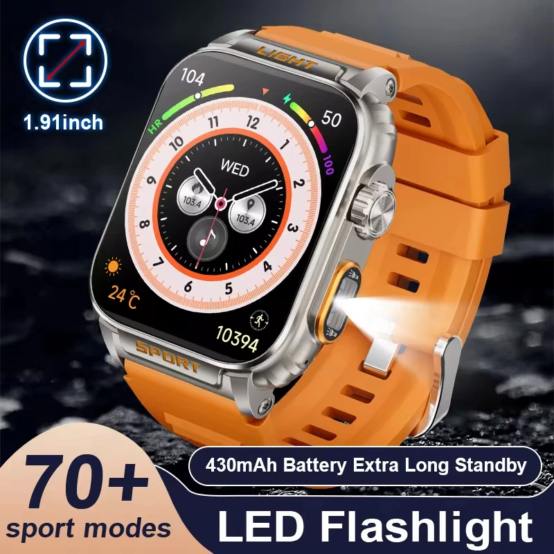 New Watch 9 Ultra GPS Tracker Smart Watch Men Custom Dial HD AMOLED Bluetooth Ca