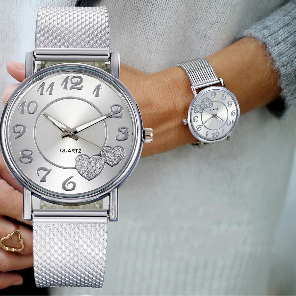 Simple Vintage Classic 2024 Fashion Casual Women Watch Ladies Mesh Belt Elegant 