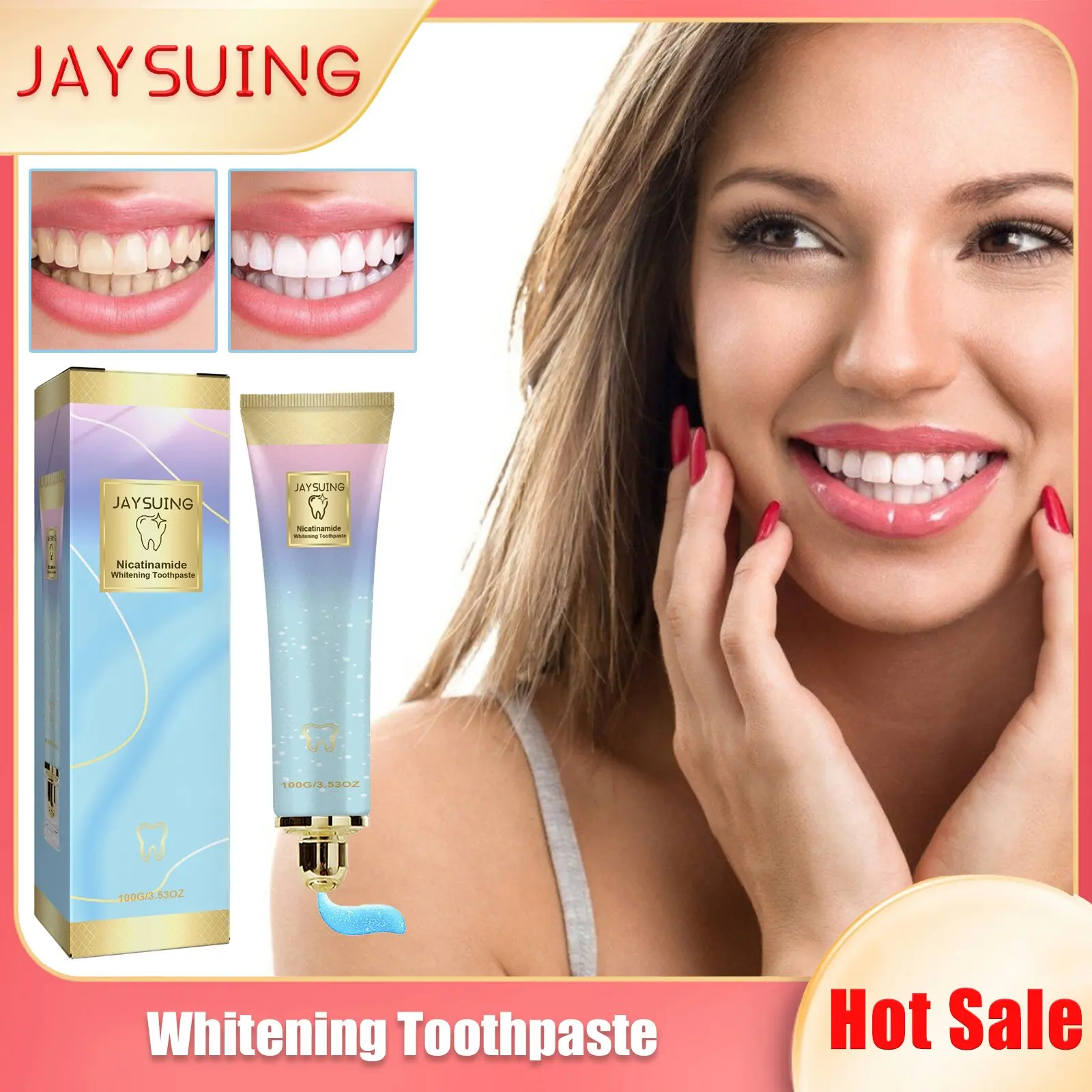 Probiotic Whitening Toothpaste Stain Removal Fresh Breath Prevents Plaque Oral C