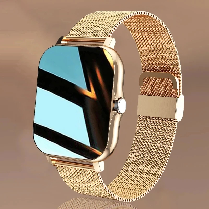 2024 New Women Smart watch Men 1.69" Color Screen Full touch Fitness Tracker Blu