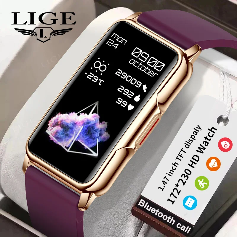 LIGE Smart Watch Women Men Bluetooth Connected Phone Music Fitness Sports Bracel