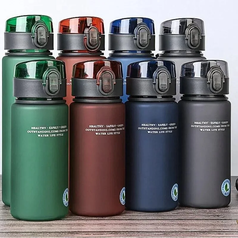 1PCS Portable BPA Free Leak Proof Sports&Fitness Frosted Water Bottle High Quali