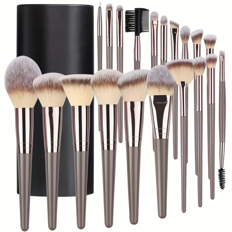 3-20Pcs Makeup Brushes Set Foundation Eyeshadow Blush Highlighter Soft Fluffy Co