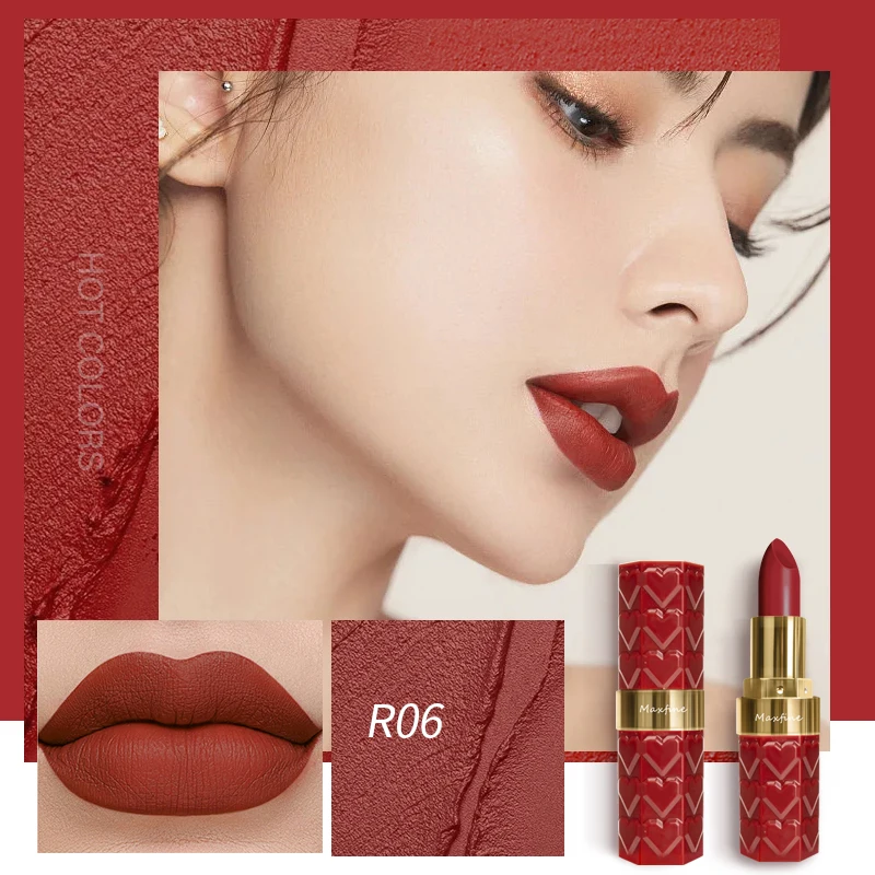 Matte Lipstick, 18-Color, Long-Lasting, Non-Stick Cup, Fade-Resistant, Velvety T