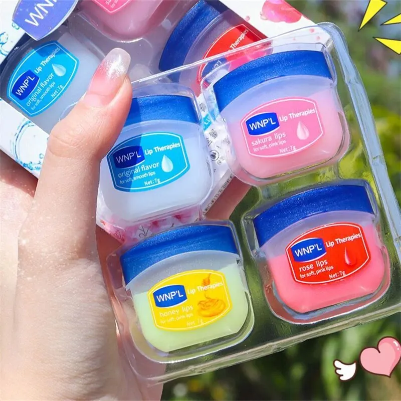 4pcs Natural Plant Lipstick Whitening Lipstick Base Moisturizing Cream Anti Crac