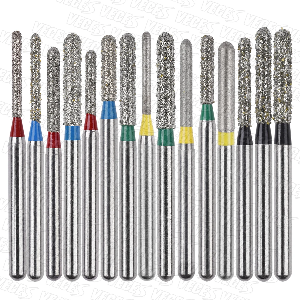 SR Type 10pcs Dental Strawberries Diamond Burs Drill FG 1.6mm Dentist Polishing 
