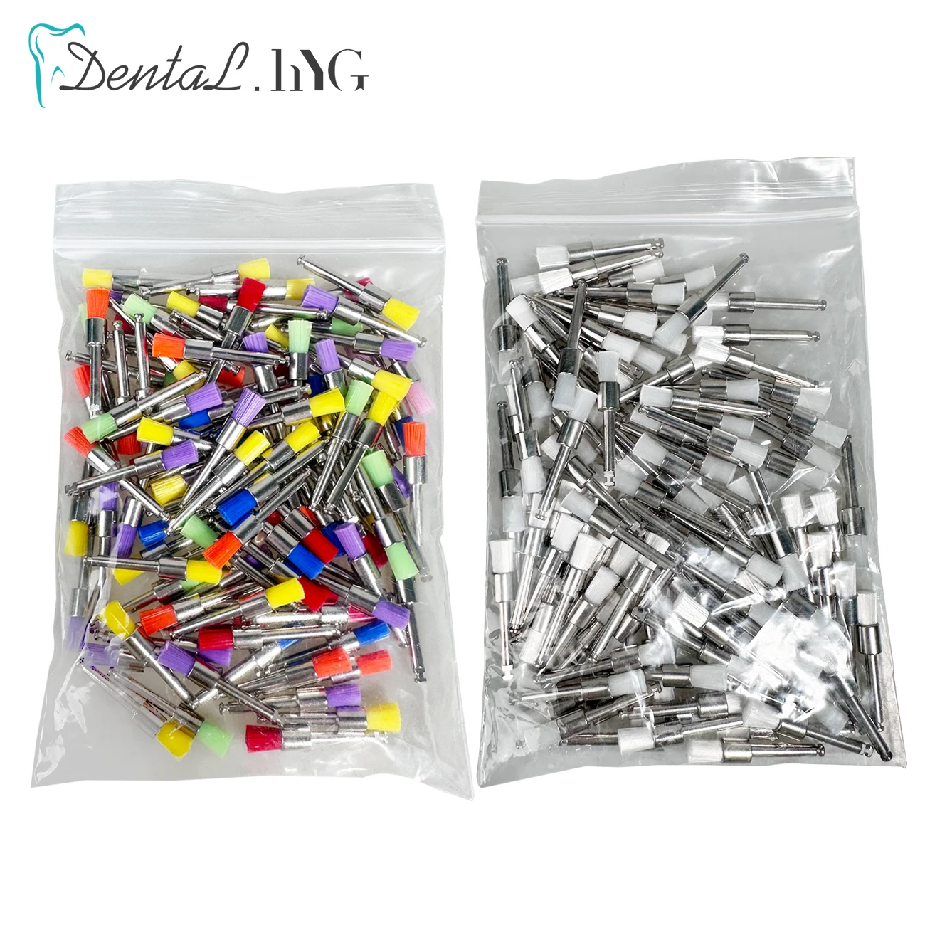 100pcs Dental Prophy Brushes Polishing Polisher Disposable Latch type Mixed colo