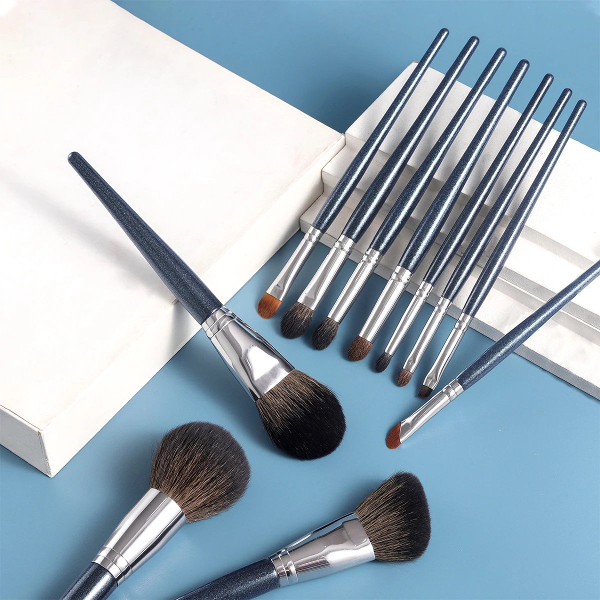 OVW 11pcs Makeup Brushes Set Cosmetic Powder Eye Shadow Foundation Blush Blendin