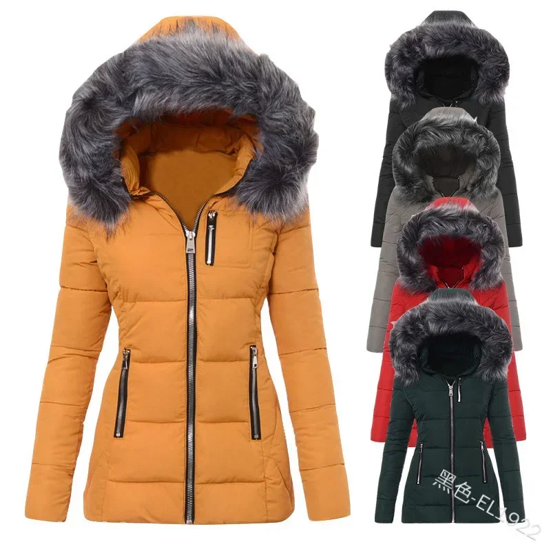 Winter Warm Fashion Womens Camouflage Print Hooded Parka Coat Casual Outwear Mil