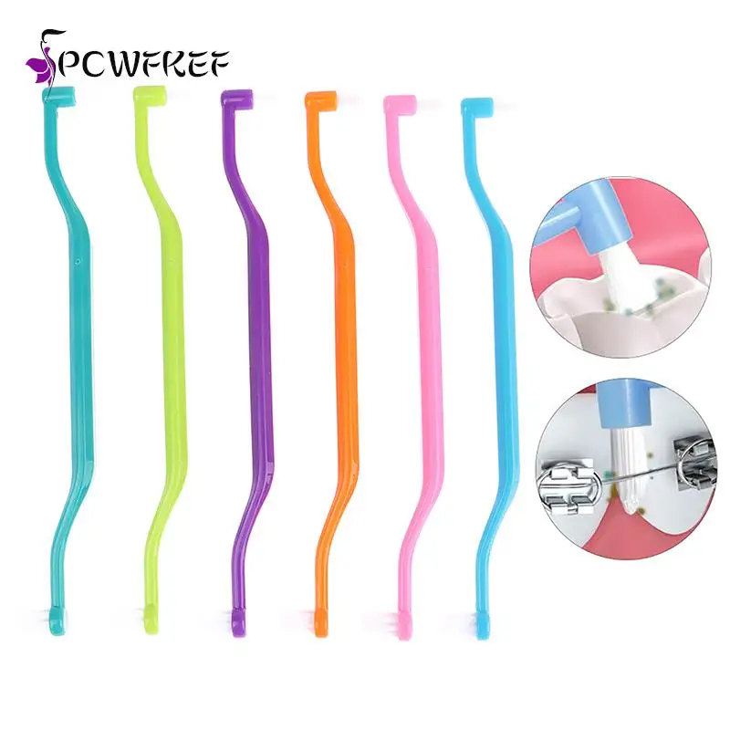 Orthodontic Interdental Brush Double-Beam Soft Teeth Cleaning Toothbrush Oral Ca