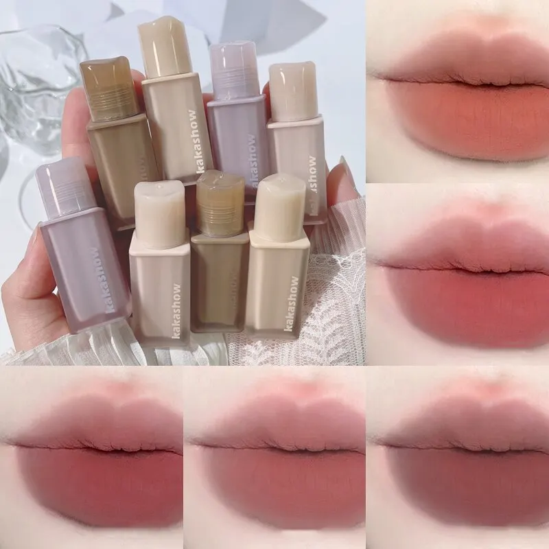 Matte Lip Glaze Nude Lipstick Matte Velvet Durable Gloss Velvet Liquid Lipstick 