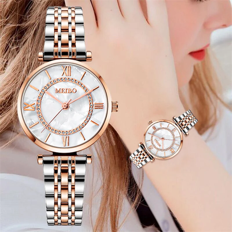 Womens Luxury Crystal Women Bracelet Watches Top Brand Fashion Diamond Ladies Qu